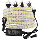 5 млот 2835 SMD 1200 Светодиодная лента 12 В DC водонепроницаемый гибкий светодиодный светильник белый теплыйнатуральный белыйхолодный белый EU US UK AU