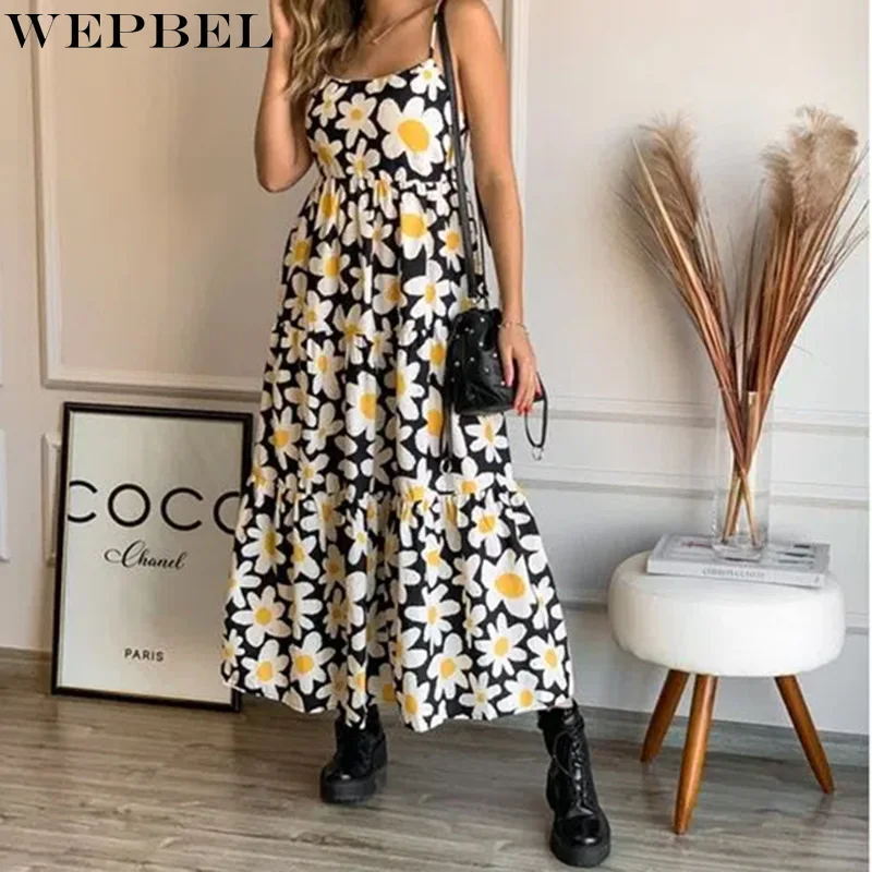 

Женское летнее сексуальное платье Mandylandy на бретельках с цветочным принтом, женское Элегантное повседневное модное платье без рукавов с лям...