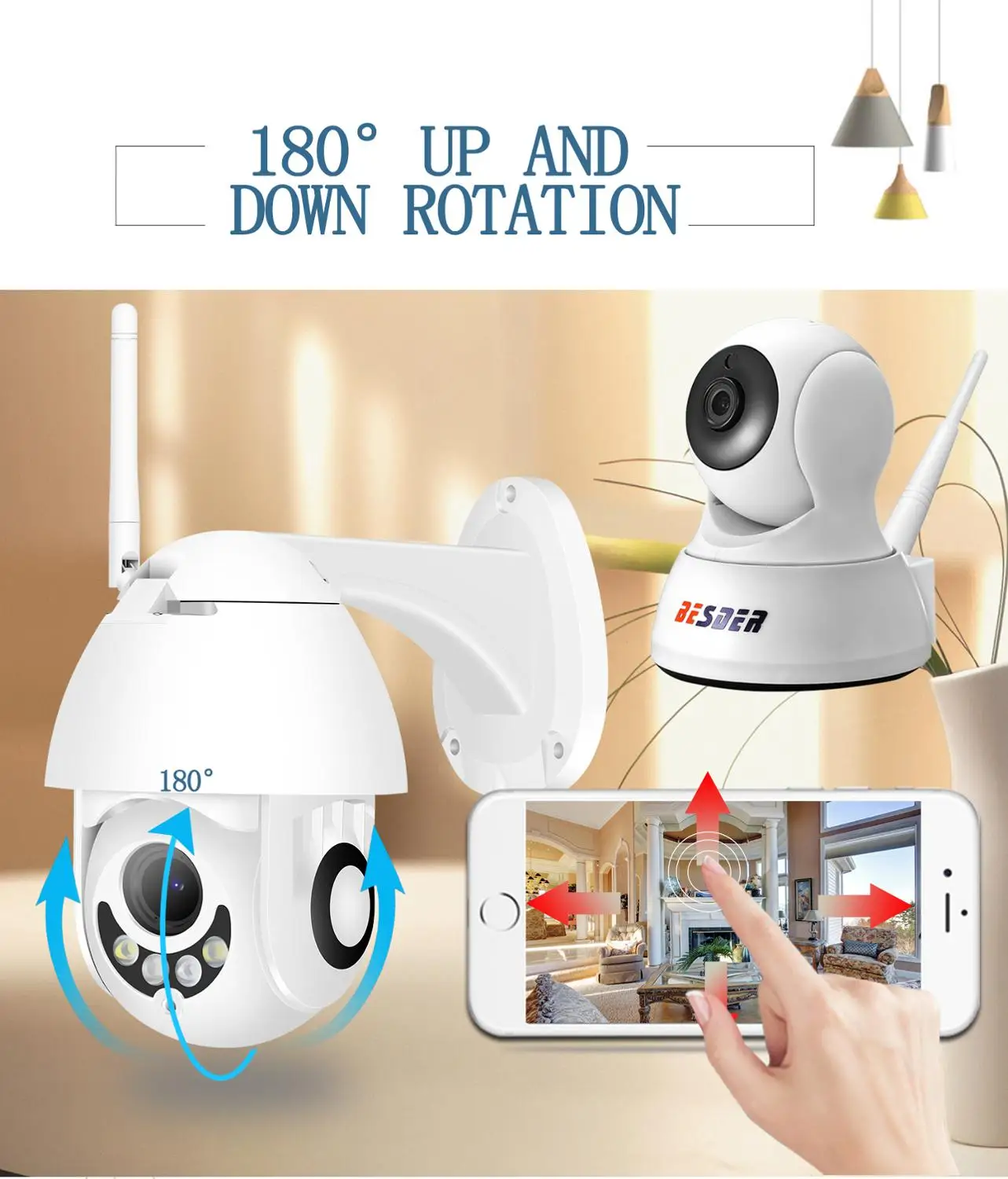 Besder HD 1080P IP камера PTZ Безопасности двухсторонняя аудио ИК ночного видения Смарт видеонаблюдения P2P Мини WiFi камера детские мониторы