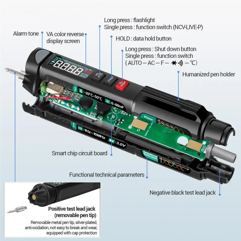 Цифровой мультиметр ANENG A3008 Бесконтактный автомобильный вольтметр 6000