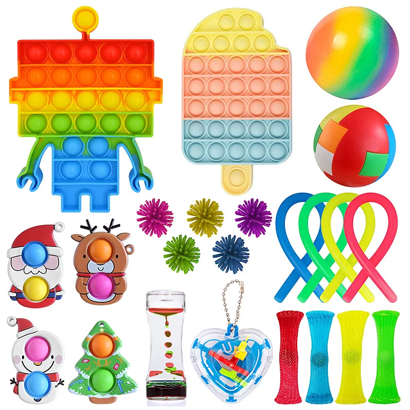 

Fidget Toys Pack Push Bubble Simple Dimple Anti Stress Figet Toys Set Antistress Adult Kids Toys Squishy Sensory Stress Ball