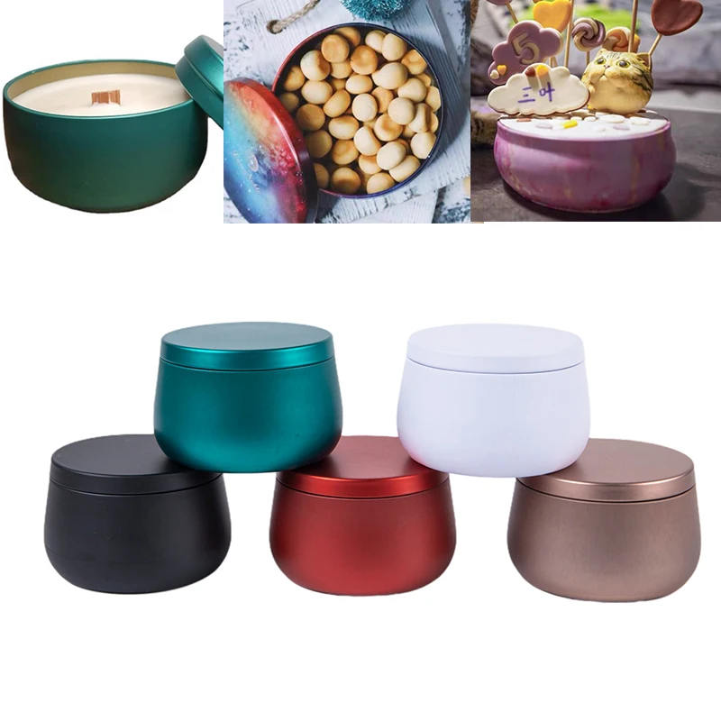 

8Oz Candle Metal Tins Jars Candle Container Box for DIY Candle Making Supplies Jewelry Box
