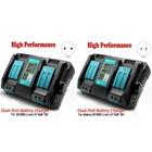 Зарядное устройство для литий-ионных аккумуляторов Dc18Rd с двумя Usb-портами 6A 14,4-18 в для Bl1415 Bl1430 Bl1815