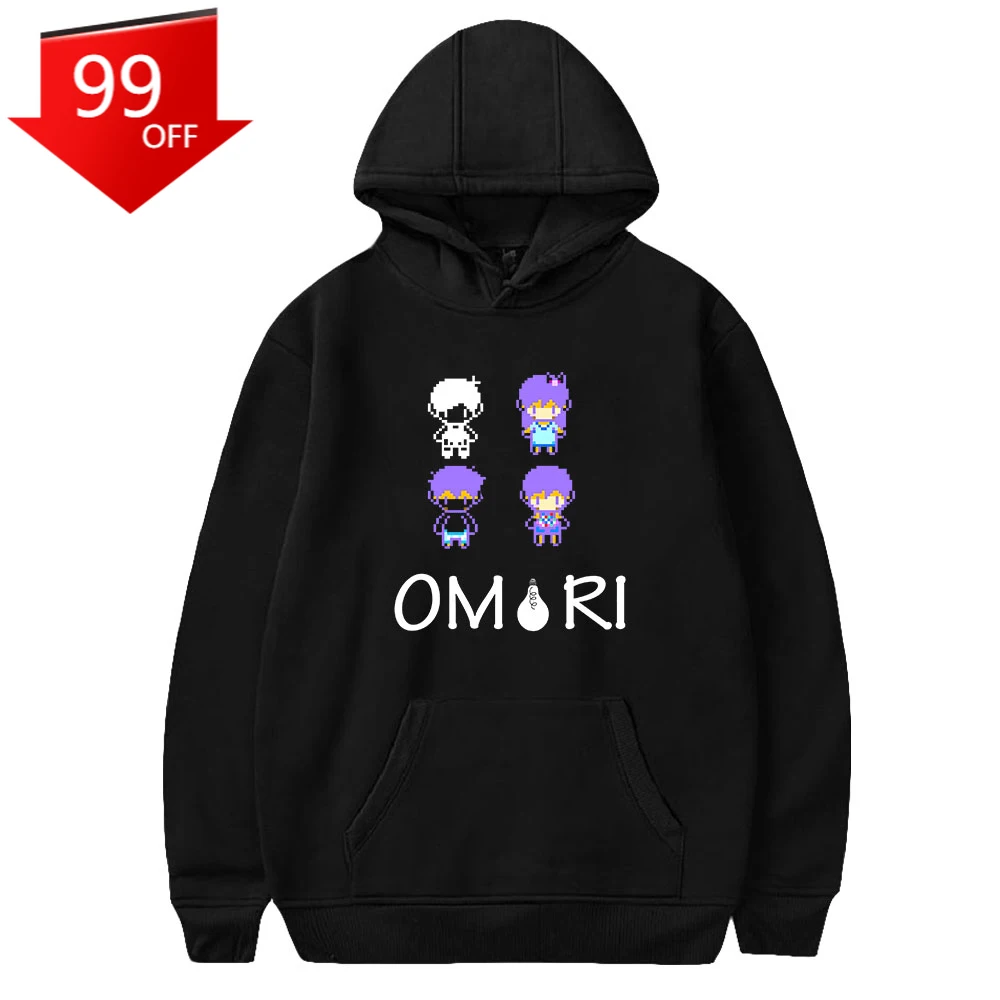 

2021 Autumn Japan Anime Omori 2D Women Men Cotton Fleece Hoodies Sweatshirts Couple Oversized Streetwear Hip Hop Harajuku Tops