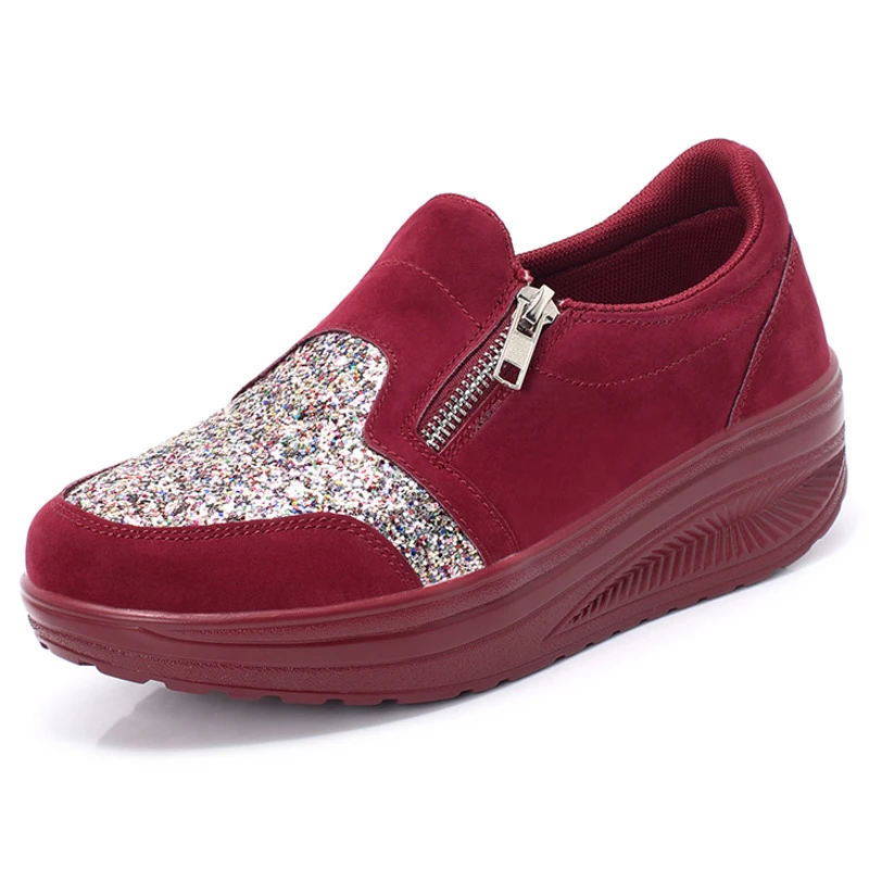 Женские кроссовки на танкетке брендовая спортивная обувь стройнящие