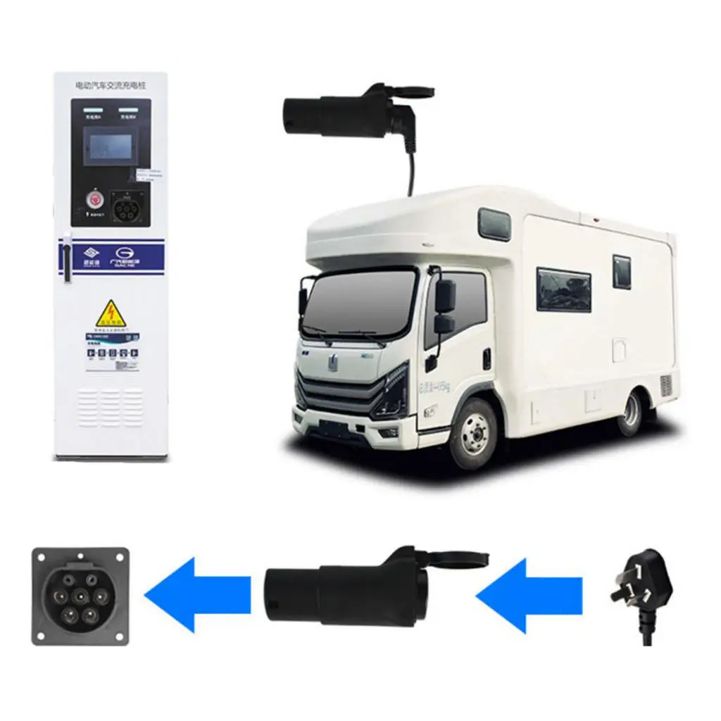 

Адаптер шнура питания RV штекер-гнездо съемный 220 В черный 7 зубцов