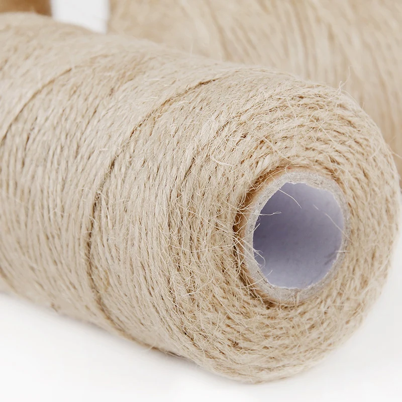 

5 Pieces of 3 Strands of 2mm Hemp Rope 100 Meters Cylindrical Elevator Hemp Rope DIY Jute Rope