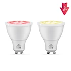 Прожектор светодиодный opto Zigbee 3,0 с регулируемой яркостью, 2 шт., GU10, 4 Вт, работает с приложением Tuya, Alexa, Echo Plus, голосовым радиочастотным пультом дистанционного управления