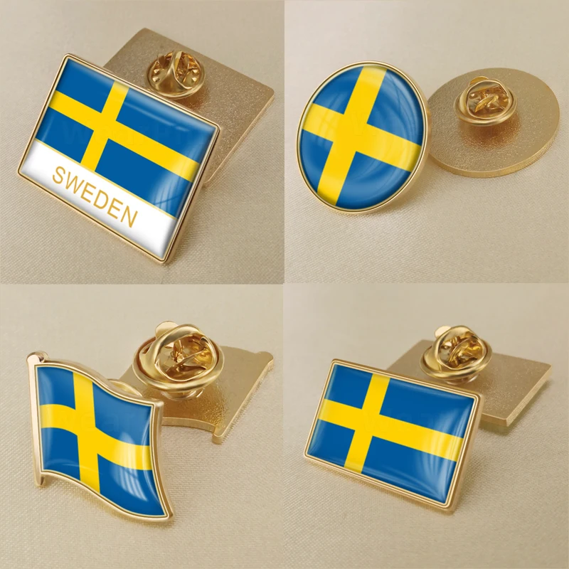 Герб Швеции шведы Swedishs карта Национальный флаг Эмблема с национальным цветочным