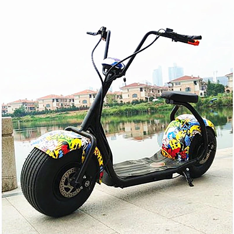 Электрический скутер Citycoco для взрослых 1000 Вт 60 в 12Ач 9 5 дюйма литиевая батарея