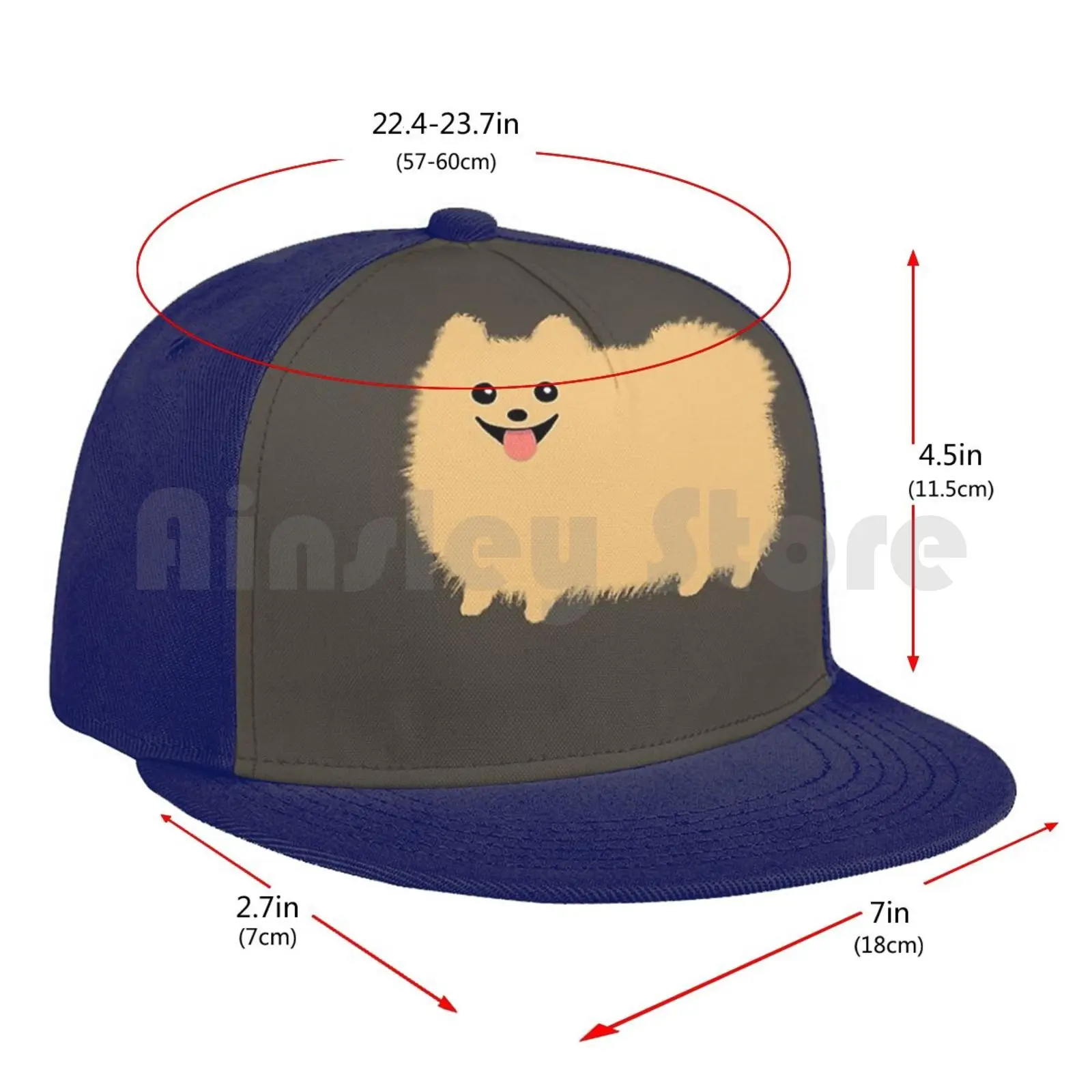 

Pomeranian Baseball Cap Diy Mesh Hip Hop Adjustable Pomeranian Fashion New York Pattern London Paris France Band Valentine