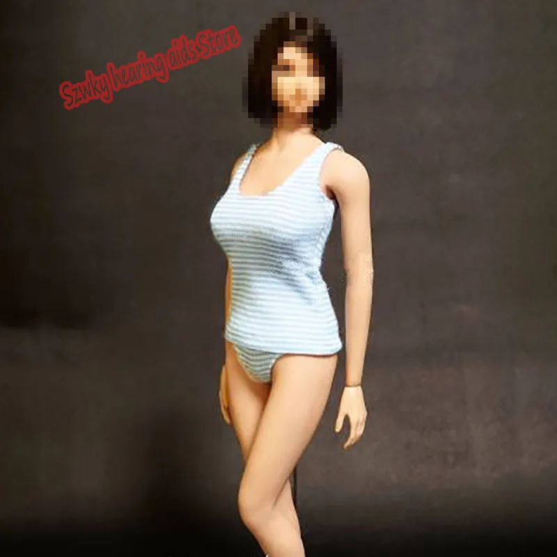

Женский комплект из жилета и трусов, в полоску, с солдатиком, GDS 8-3, аксессуары для одежды, Женская фигурка на тело 12 дюймов, 1/6