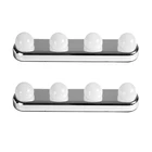 2 шт., светодиодная настенная лампа для зеркала, 4 лампы