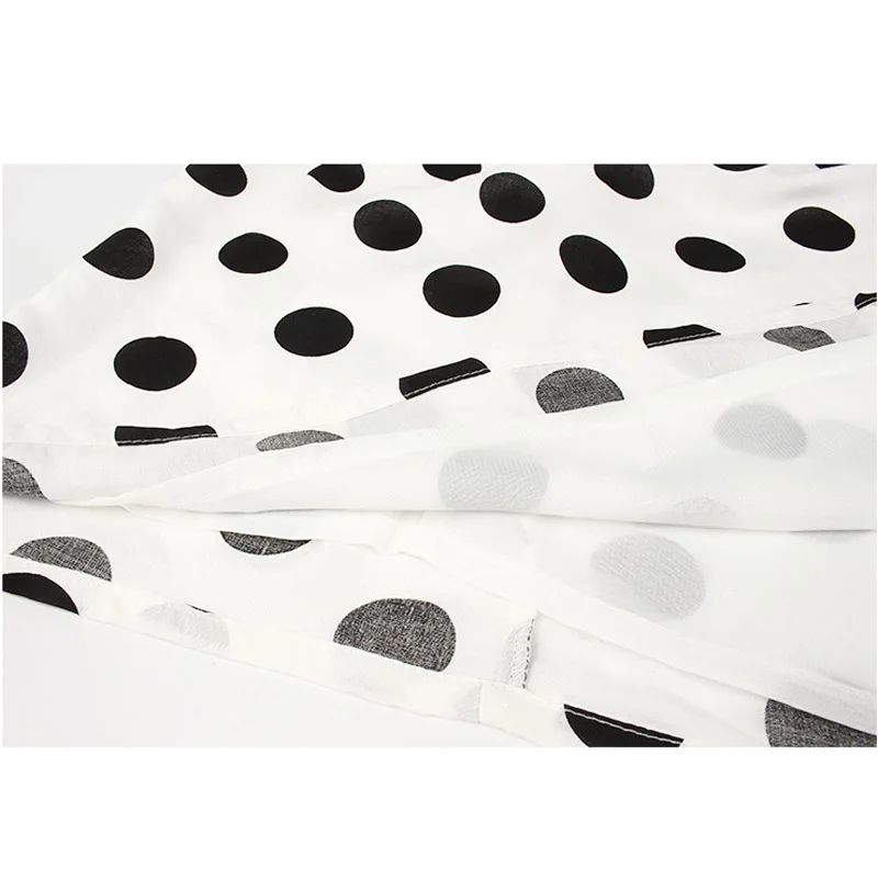 

Summer Polka Dot Print Mini Dress Women Vestidos Vintage Half Sleeve Casual Loose Boho Beach Dress Lace-up Button Party Dresses