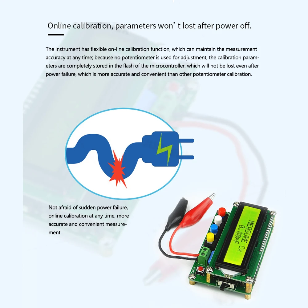 Цифровой измеритель емкости с ЖК дисплеем устройство для проверки высокой