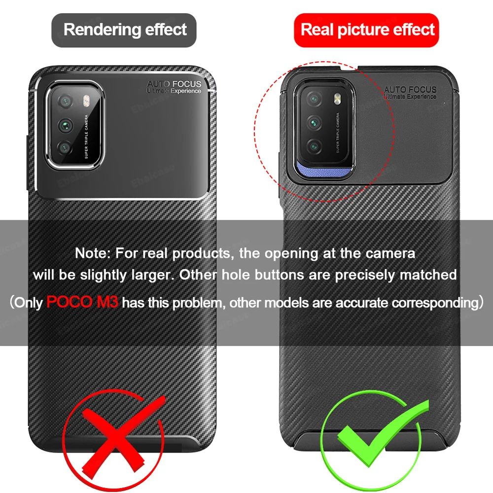 

For POCO M3 Case for Xiaomi POCO X3 NfC Pocophone X2 F2 Redmi 10 Pro CaseOriginal Carbon Fiber Texture Silicone Soft Back Cover
