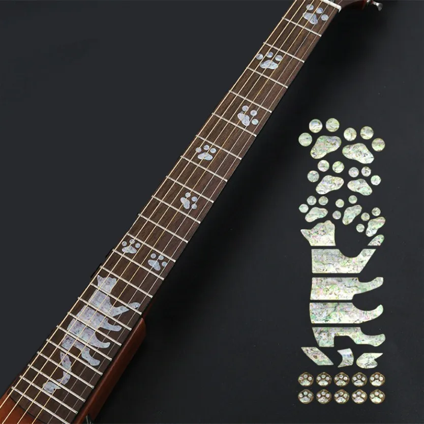 16 arten kreuz inlay decals griffbrett aufkleber ukulele gitarre zubehör elektrische akustische gitarre bass ultra dünne aufkleber free glob