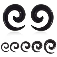 18pcslot 1 6 10mm acrylic spiral snail auricle dilations gauges piercing ear tapers tunnels and plugs earrings piercing jewelry
