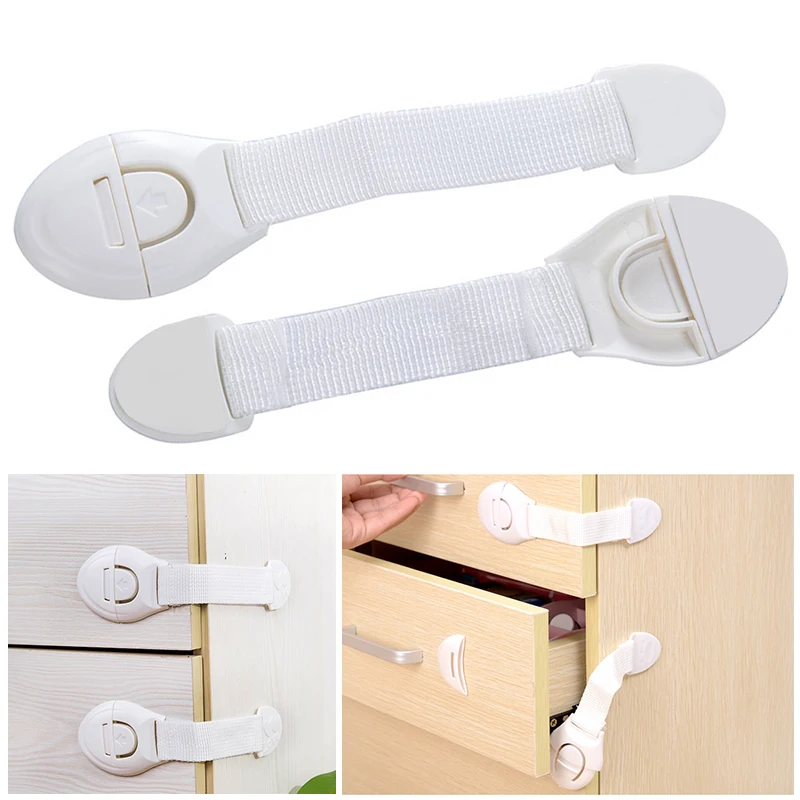 

Adhesive Safety Latches Door Cupboard Cabinet Fridge Drawer Locks 10 Pcs Child