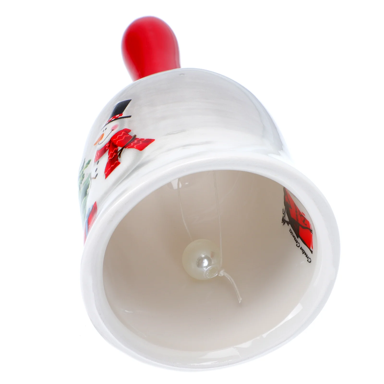 

1Pc Ceramic Hand Bell Festival Shaking Bell Christmas Hand Bells for Party