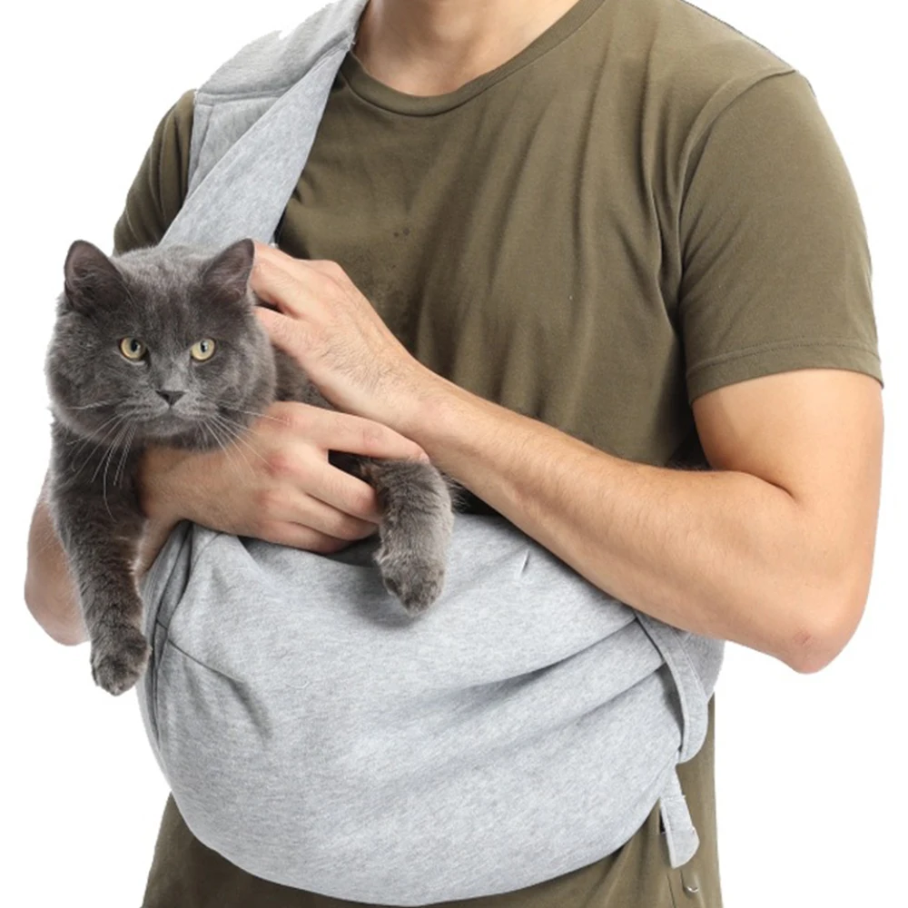 

Small Pet Sling Bag Hands-Free Reversible Pet Papoose Tote Bag With Pocket For Outdoor Travel Comfort Pet Outdoor Travel Handbag