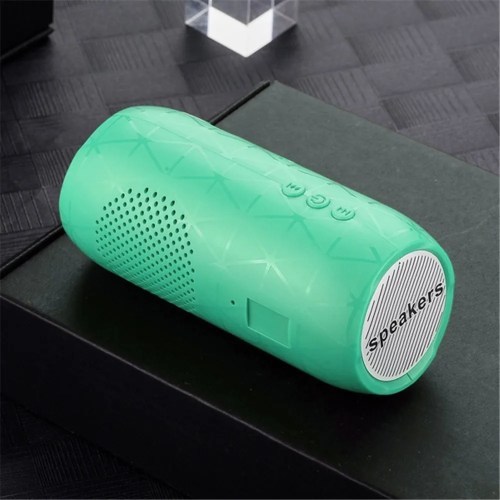 

Portable Bluetooth Speaker Outdoor Loudspeaker Wireless Mini Column Stereo Music Surround Support TF Card FM Radio For Phone