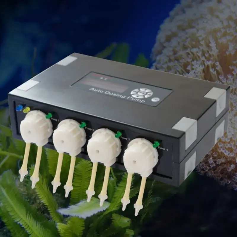 

2021 New Coral Feeder Multi-head Automatic Precision Peristaltic Pump Aquarium Auto Timing Added Dosing Cylinder