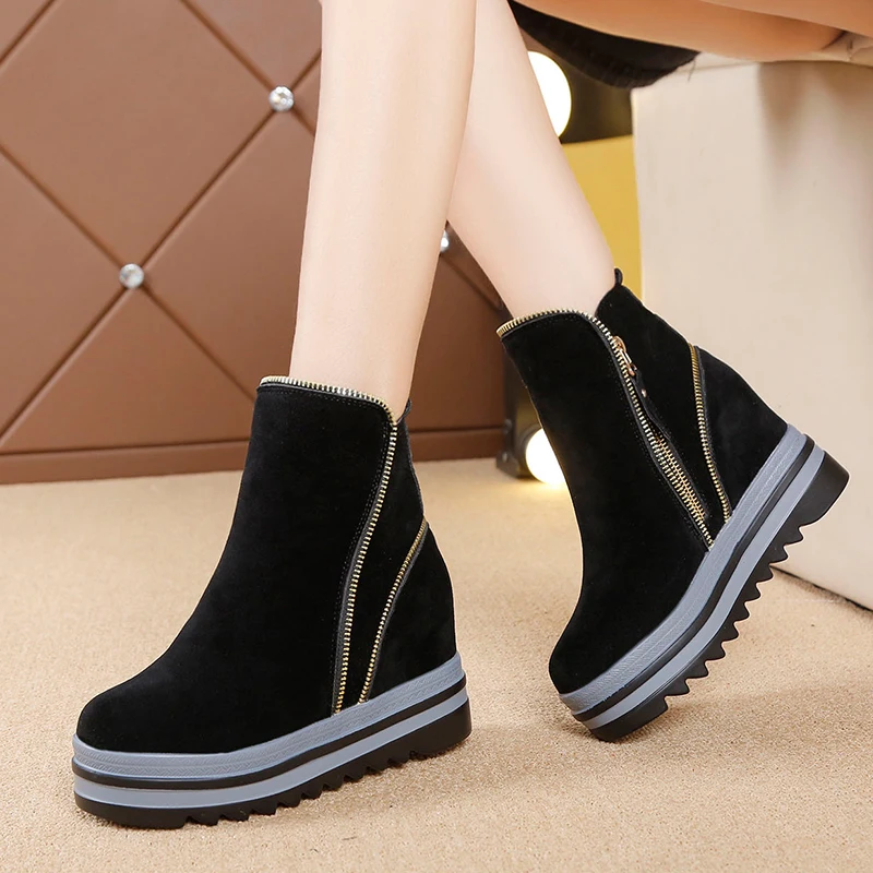 Rimocy/женские ботильоны из искусственной замши на скрытом каблуке коллекция 2019