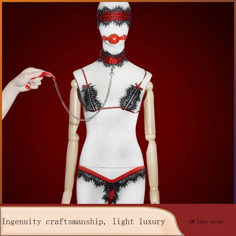 

Сексуальные аксессуары для взрослых, костюм SM, женское сексуальное нижнее белье с открытой пилкой, соблазнительный костюм, комплект из 6 пре...