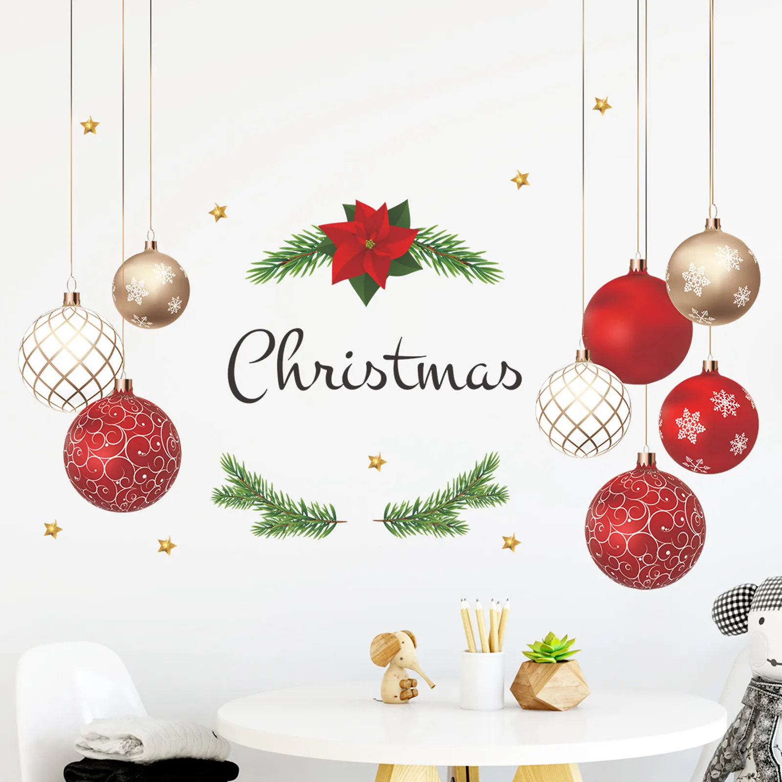 Christmas Window Sticker Wall Decoration Faceless Dwarf Old Man Festival Xmas Holiday Gifts 2022 | Дом и сад