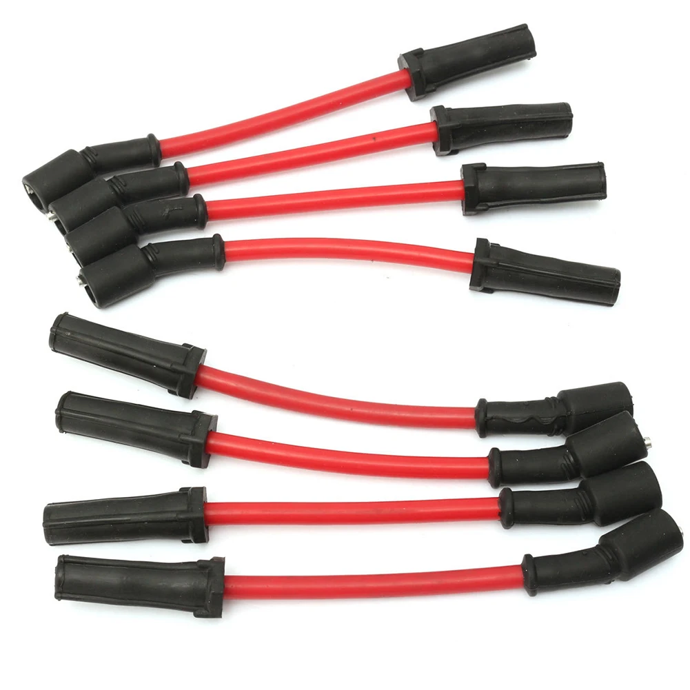 10mm Car Parts High Heat Ignition Wires Set Home Spark Plugs Office Replacement Straight Durable Silicone For Chevrolet LSx LS1 |