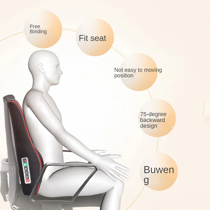Подушка для массажа шиацу Электрический массажер шеи плеч спины с инфракрасным