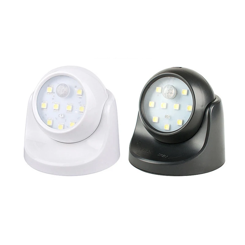 Foco LED con batería para el hogar, lámpara de pared infrarroja inalámbrica con Sensor de movimiento PIR, Detector de seguridad para interior y exterior