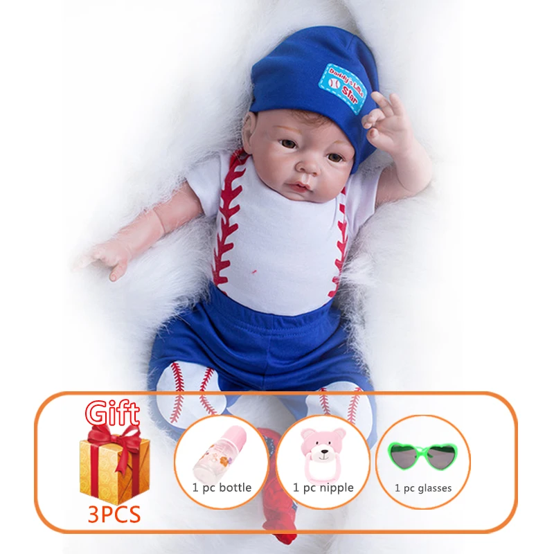 22 дюйма кукла реборн силиконовая Детская игрушка ручная работа имитация мягкая