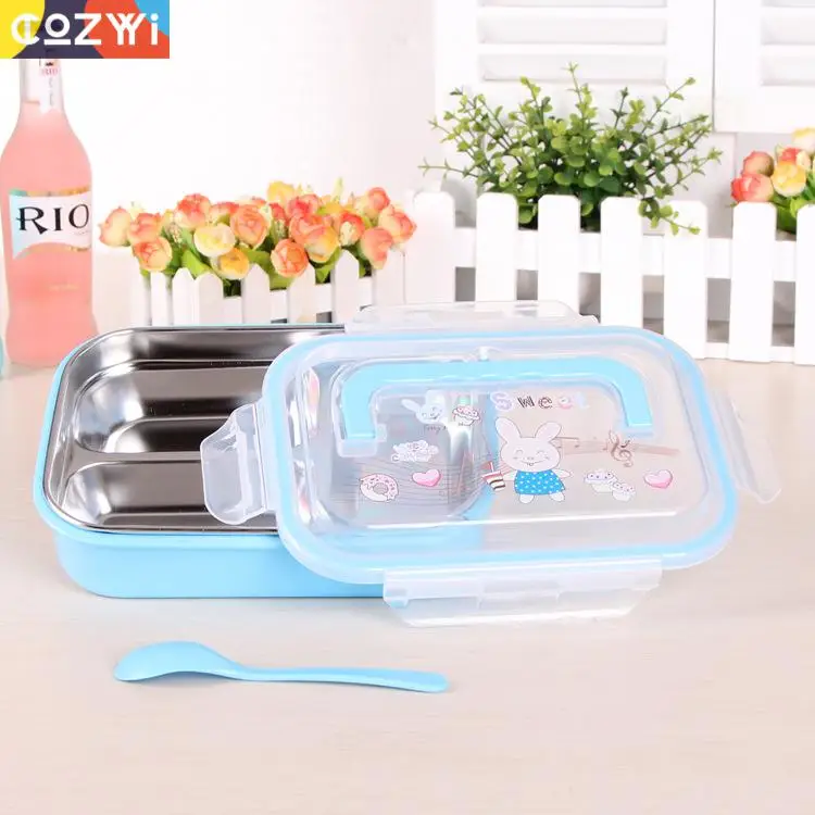 Anti-scald Stainless Steel Lunchbox Student Children Compartments Bento Box Portable Handle Design Lunch | Дом и сад
