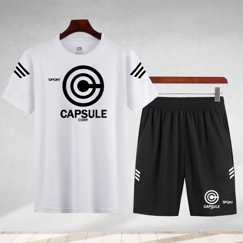 

Summer hot-selling men's T-shirt + shorts two-piece fashion printing suit casual sportswear men 2021 casual fitness T-shirt men