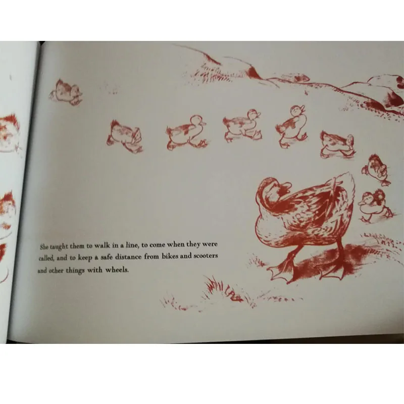 Make Way for Ducklings By rotor McCloskey обучающая английская книга с картинками карта для детей