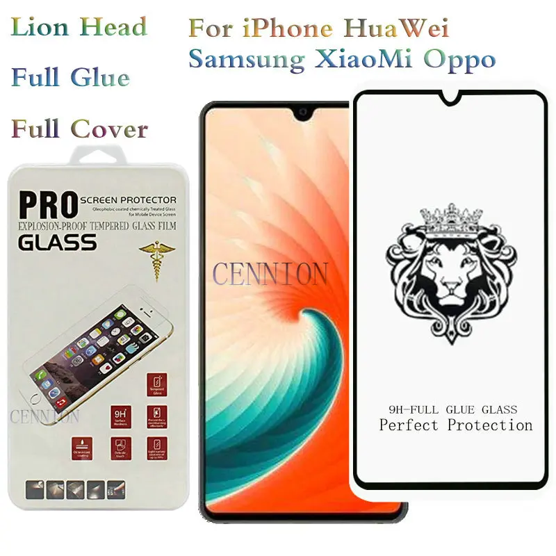 Lion Head arc edge Full Coverage Tempered Glass Screen Protector for iPhone 13 12 mini 5.4