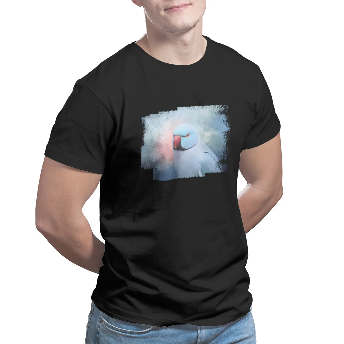

Men's T-shirt Blue Rose-ringed Parakeet Fashion Punk Retro T-shirts 146852