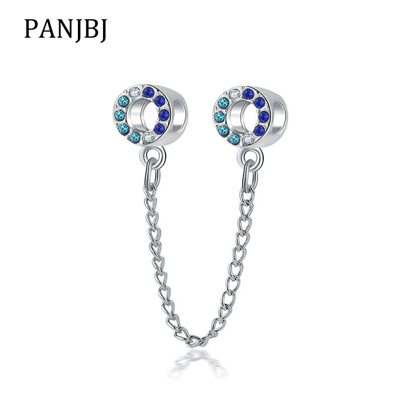 Новая Оригинальная позолоченная бусина из сплава с прозрачными голубыми