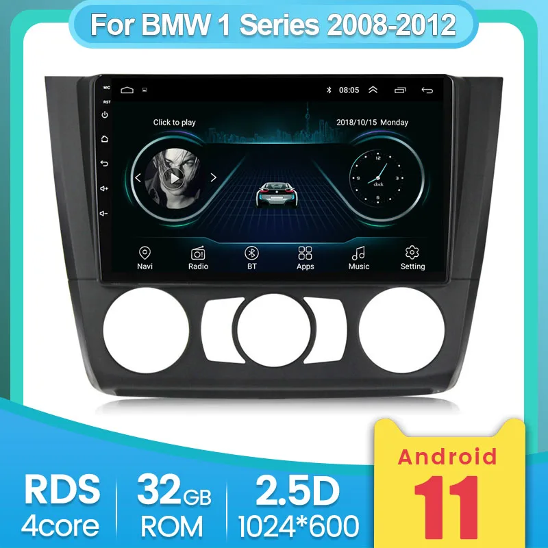 Автомагнитола 2 DIN BT мультимедийный видеоплеер для BMW 1-Series 1 серии E88 E82 E81 E87 2004-2012