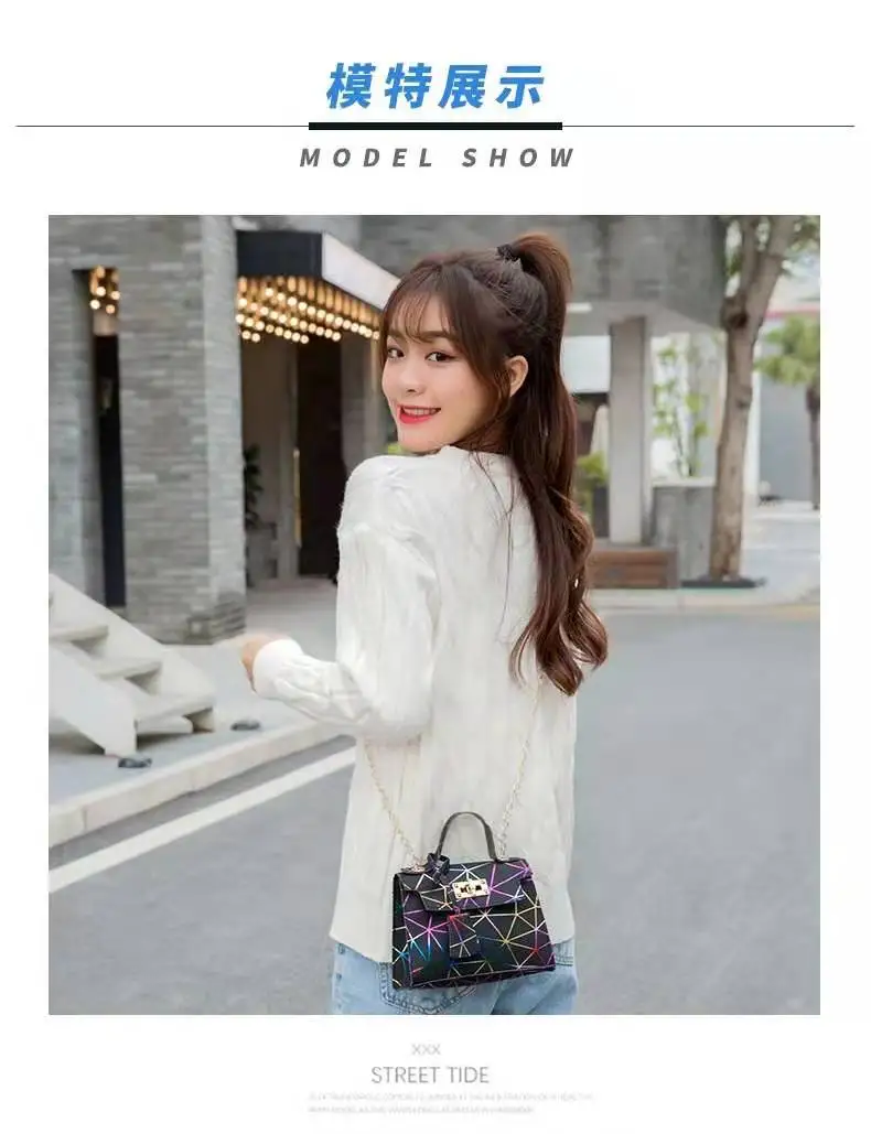 

Trendy handbags 2021 new fashion colorful rhombus trapezoid bag urban simple shoulder bag elegant portable handbag