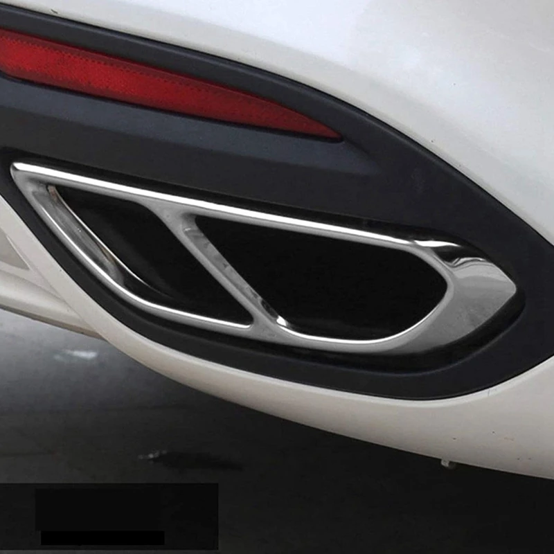 

Автомобильные задние двойные глушитель Конец наклейки на трубу Накладка аксессуары для Ford Mondeo/Fusion седан 2013-2020
