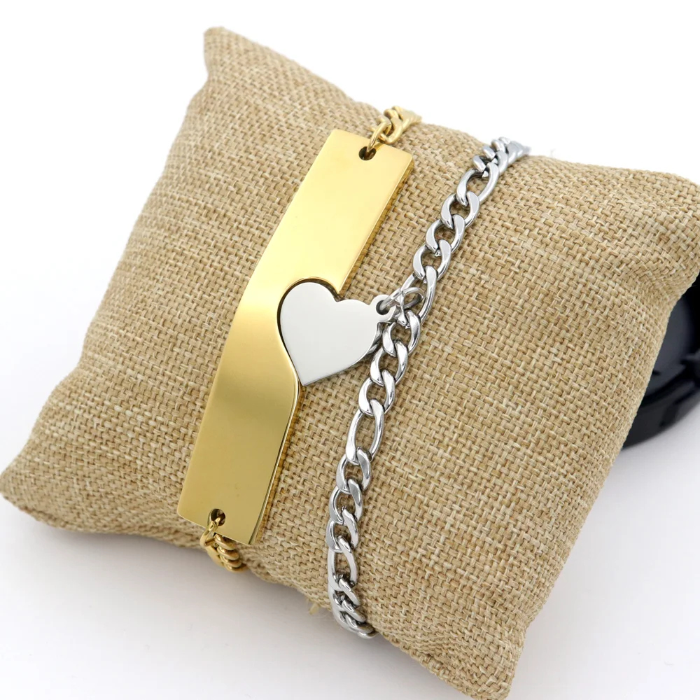 Браслет из нержавеющей стали для мужчин и женщин регулируемая Цепочка с