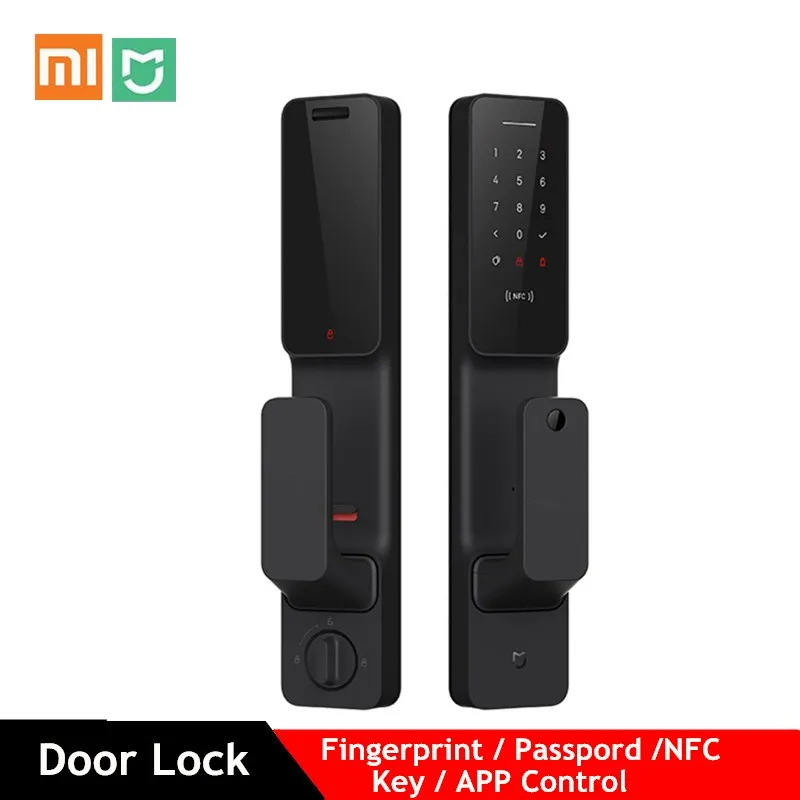 Xiaomi Mijia двухтактный умный дверной замок с датчиком отпечатков пальцев Passpord NFC Bluetooth разблокировка приложение управление Интеллектуальная связь