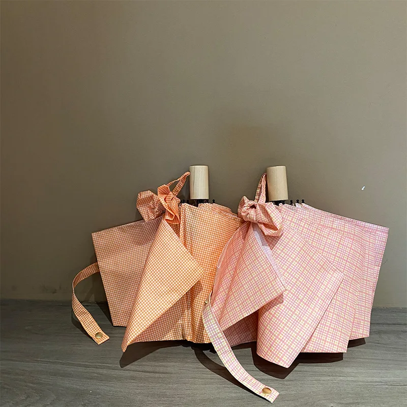 

Windproof 8 Bone Folding Light Aluminum Alloy Rainy Umbrella Men Rain Women Wood Handle Gift Parasol