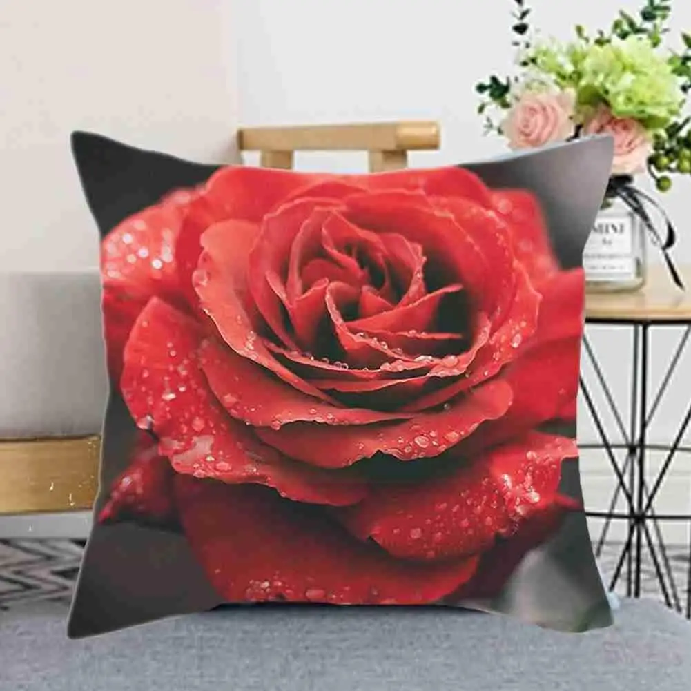 

Чехол для подушки в виде розы, декоративное растение, наволочка для подушки, обнимающая Подушка, наволочка для подушки, наволочка для W1U8