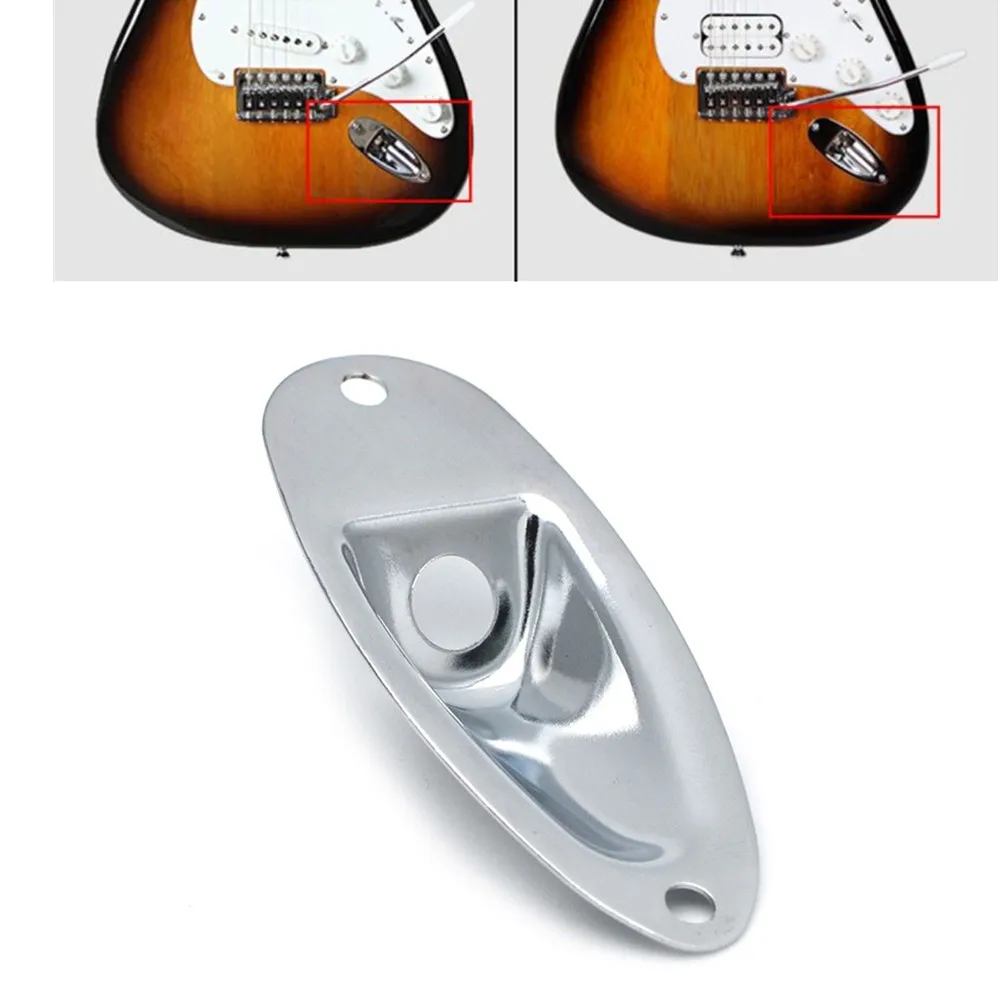 Электрический гитарный пикап выходной вход хромированный гнездо пластина для