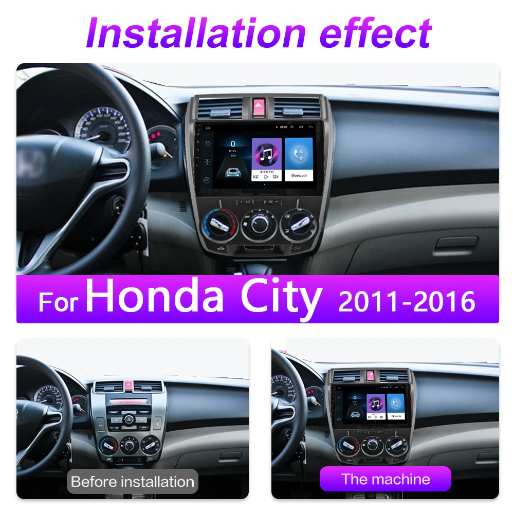 Автомагнитола 2 Din 4G Android мультимедийный видеоплеер для Honda City 2008 2009 2010 2011 2012 2013 2014
