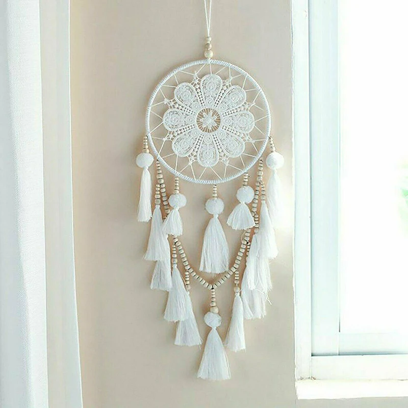 

Antique Tapestry Decoration Wall Hanging Handmade White Bohemian styles